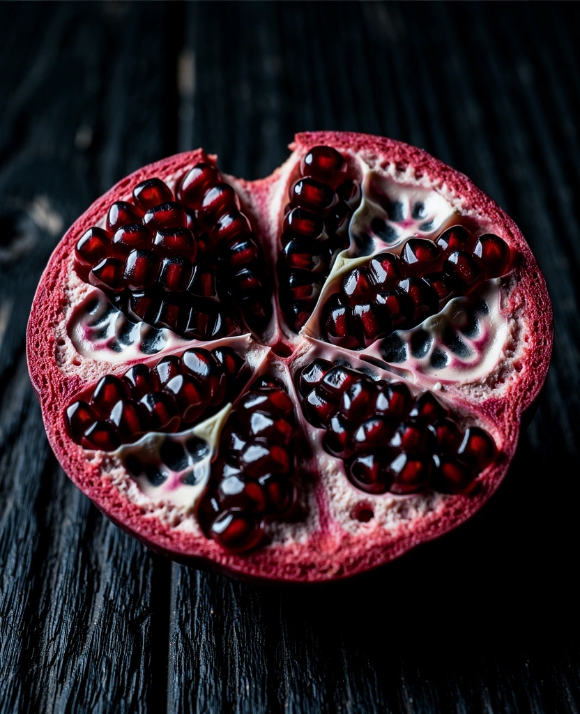 Fresh pomegranate representing granular data