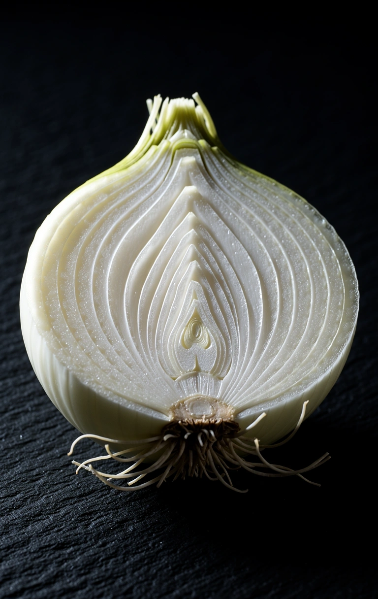 Close up of a harvest onion